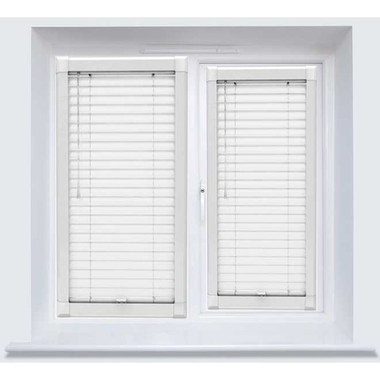 Pure Wood Bright White Perfect Fit Wooden Venetian Blind