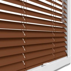 Mahogany Wood Effect Perfect Fit 25mm Metal Venetian Blind